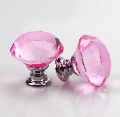 maner buton cristal roz 22