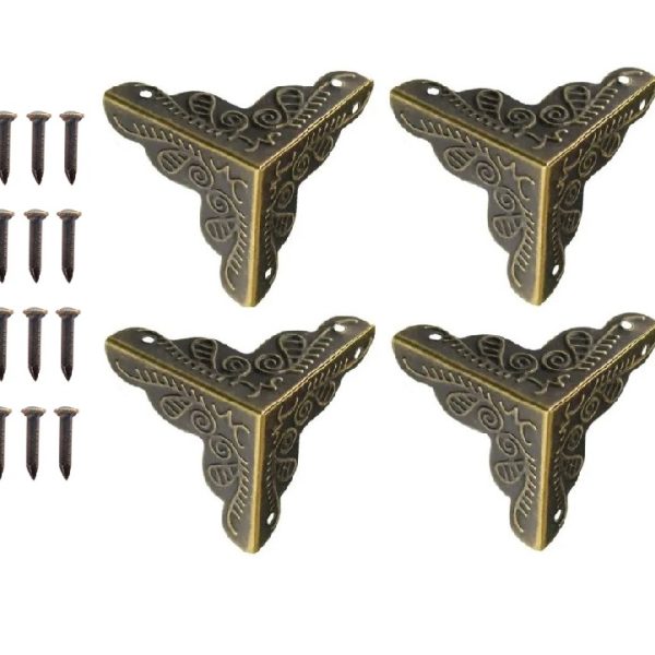 Set 4 coltare decorative bronze