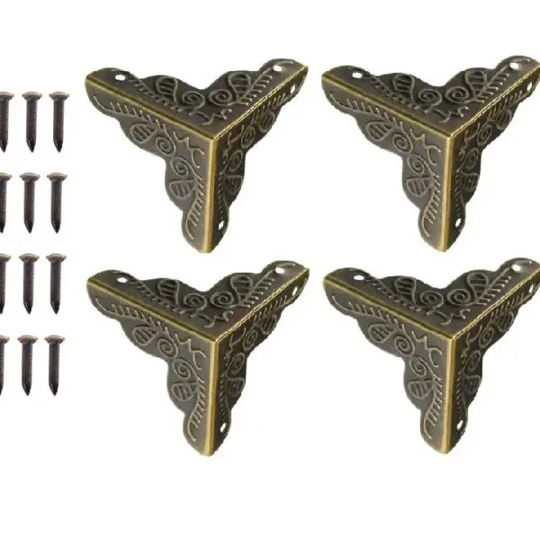 Set 4 coltare decorative bronze