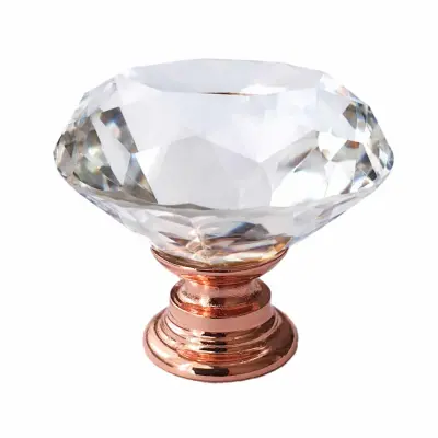 buton cristal diamant cupru