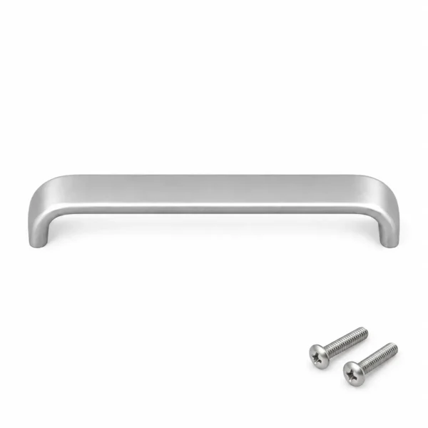 Mâner pentru mobilă Tavira din aluminiu mat, cu două șuruburi M4 incluse